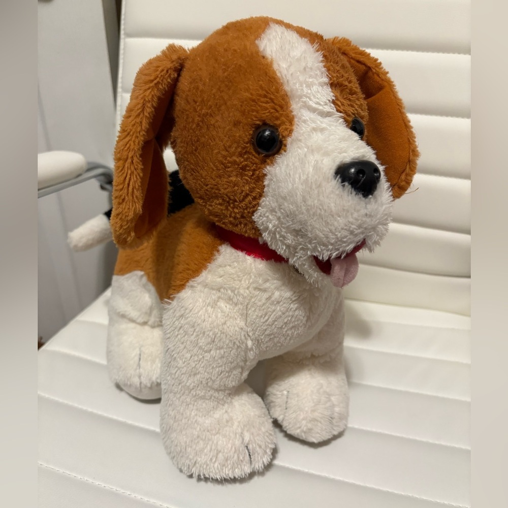 Build A Bear Spotted Puppy Dog 11.5” x 10” Tan Brown, Black and White BAB - Picture 7 of 8